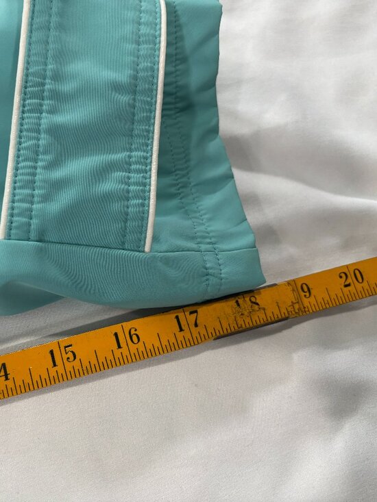 Dennis by Dennis Basso Turquoise Belted Trench Coat - Women's Size Large  Lot M - Picture 7 of 7